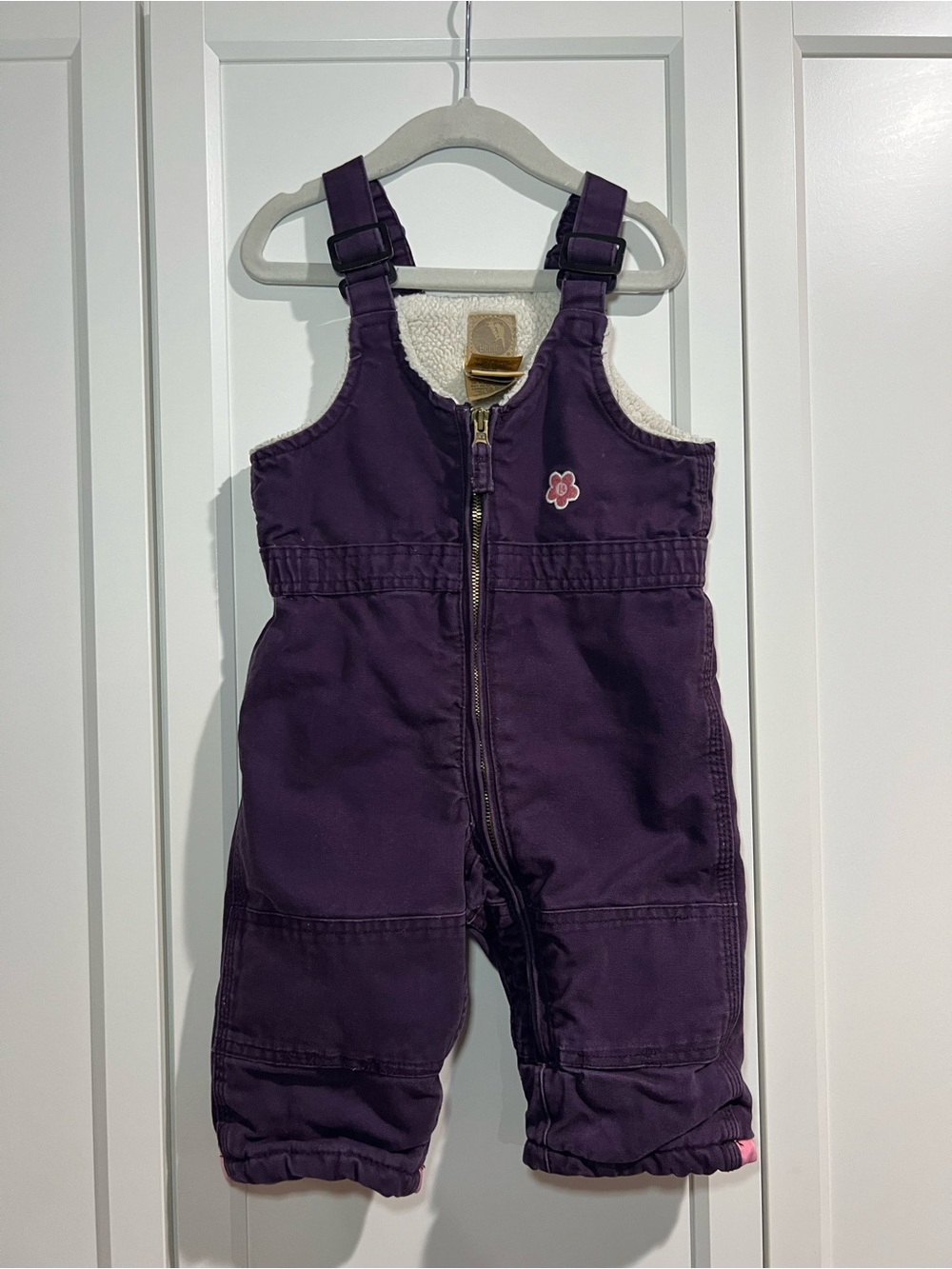 Berne Coverall Snow Bins Plum with Flower